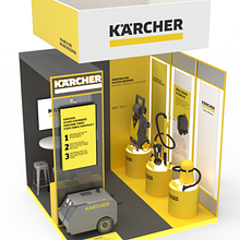 Stand para exhibición de productos KARCHER. Ein Projekt aus dem Bereich 3-D-Design und Industriedesign von Cristiel Núñez - 05.01.2024