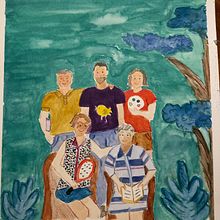 Mi proyecto del curso: Ilustración lúdica con acuarela y lápices de color. Traditional illustration, Painting, Watercolor Painting, Portrait Drawing, and Colored Pencil Drawing project by carladelacebo - 01.05.2024