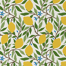 Sunny Citrus Wallpaper Design . Pattern Design project by Laura Oster - 01.07.2024