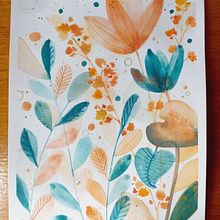 Meu projeto do curso: Aquarela floral: conecte-se com a natureza. Traditional illustration, Painting, Watercolor Painting, and Botanical Illustration project by Beatriz Albarez de Assunção - 01.06.2024