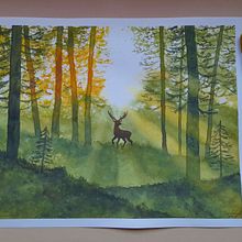 Meu projeto do curso: Paisagens de sonhos com aquarela: pintura com luz Ein Projekt aus dem Bereich Malerei und Aquarellmalerei von Carina Portugal - 06.01.2024