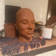 My project for course: Introduction to Clay Figurative Sculpture. Fine Arts, and Sculpture project by Kristīne Nicmane - 01.07.2024