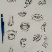 Dibuix artístic. Parts de la cara. Un progetto di Disegno a matita di Irene Ponce - 07.01.2024