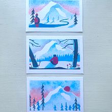 My project for course: Narrative Landscape Illustration with Stencils and Acrylics. Traditional illustration, Painting, Acr, lic Painting, and Narrative project by andreabredtoft - 01.07.2024