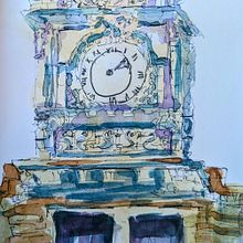 My project for course: Expressive Architectural Sketching with Colored Markers. Een project van  Schetsen,  Tekening,  Architecturale illustratie, Sketchbook y  Illustratie met inkt van Monica Vanzant-Duke - 07.01.2024