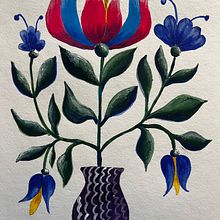 Decorative Painting Experiment. Un projet de Illustration traditionnelle de Vaida Lu - 03.01.2024