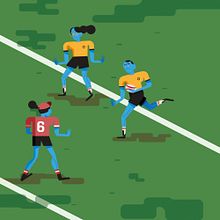 Rugby Touch. Vector Illustration, and Poster Design project by Albert Plaza Nualart - 01.08.2024