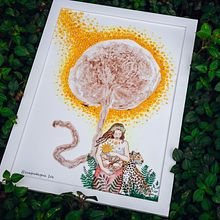 Aquarela sobre print da Placenta. Ilustração tradicional, Pintura em aquarela, Pintura, Desenho, e Artes plásticas projeto de Ana Paula Gaia - 08.01.2024