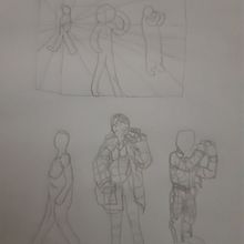 Desenho de figuras a partir da imaginação . Ilustração tradicional projeto de Poliana Ribeiro - 08.01.2024