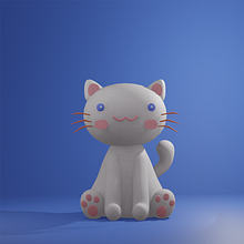 Meu projeto do curso: Personagem 3D com Blender Gatinho. Traditional illustration, Character Design, Digital Illustration, 3D Modeling, and Manga project by arilanedecarvalho - 12.09.2023