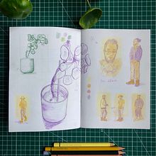 My project for course: Sketchbook Illustration with Colored Pencils. Traditional illustration, Fine Arts, Sketching, Pencil Drawing, Drawing, Artistic Drawing, and Sketchbook project by Gwen Petiteau - 01.09.2024