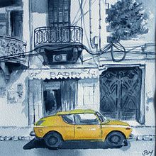painting old abandoned houses from Lebanon. Watercolor Painting project by Benedicte Moubarak - 01.09.2024