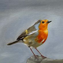 My project for course: Classical Oil Painting for Naturalist Bird Portraiture. Fine Arts, Painting, Oil Painting, and Naturalistic Illustration project by Rebecca Henderson - 01.10.2024