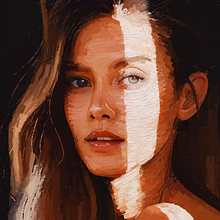 She is Nicola Cavanis  - Step-by-Step Tutorial for Creating Stunning Portraits in Procreate on Domestika - Project by Rod Lovell. Traditional illustration, Pencil Drawing, Drawing, Portrait Drawing, Realistic Drawing, Artistic Drawing, Digital Drawing, Figure Drawing, Colored Pencil Drawing, Digital Illustration, Digital Painting, Painting, Watercolor Painting, Acr, lic Painting, Oil Painting, Gouache Painting, Matte Painting, Decorative Painting, Interior Decoration, Arts, Crafts, Fine Arts, Sketching, Sketchbook, and Character Design project by Rod Lovell - 01.08.2024