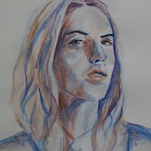 Artistic Portrait with Watercolors - Reproducing the modell. Fine Arts, Painting, Watercolor Painting, and Portrait Drawing project by atira - 01.08.2024