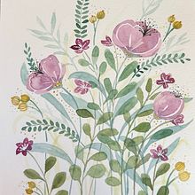 Mon projet du cours : Création d’une composition florale à l’aquarelle. Un proyecto de Ilustración tradicional, Bellas Artes, Pintura, Pintura a la acuarela, Ilustración botánica e Ilustración naturalista				 de Teresa Escada - 11.01.2024