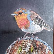 Mon projet du cours : Peinture à l'huile classique et portrait naturaliste d'oiseaux. Fine Arts, Painting, Oil Painting, and Naturalistic Illustration project by tallagh_ir_jp - 01.11.2024