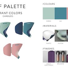 Wireless Earbuds: CMF Project. Design industrial, e Design de produtos projeto de bia_santoro_prado_1 - 03.02.2024