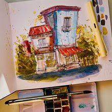 Mi proyecto del curso: Dibujo arquitectónico expresivo . Sketching, Drawing, Architectural Illustration, Sketchbook & Ink Illustration project by Lou Roman - 01.10.2024