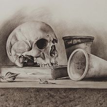 Memento Mori . Projekt z dziedziny Trad, c, jna ilustracja,  Sztuki piękne, Sketching,  R i sunek użytkownika sara sarang - 14.01.2024