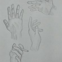 DA - Fragments del cos humà: mans. Pencil Drawing project by Naila Adrover - 01.14.2024