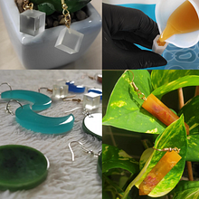 Resin Earrings. Accessor, Design, Arts, Crafts, Jewelr, Design, and DIY project by Dominique Auler - 01.14.2024
