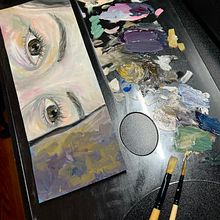 Project: Painting Eyes with Oil for Vibrant Portraits. Un progetto di Artigianato, Belle arti, Pittura, Bozzetti, Creatività, Fotografia di ritratto e Arte concettuale di Cariely Naara - 11.01.2024