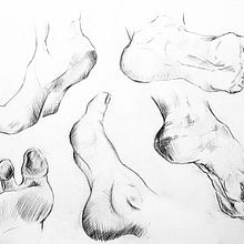 Dibuix Artístic_Peus. Un progetto di Disegno a matita di kastaanya - 14.01.2024