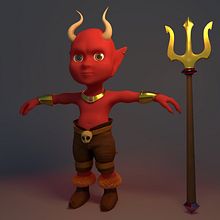 Little Devil. Un progetto di Modellazione 3D, Design, Animazione 3D, Character design 3D, Motion graphics, Progettazione 3D e 3D di Alan Ocaña - 26.12.2023