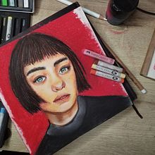  Retrato realista al pastel tiza. Traditional illustration, Fine Arts, Drawing, Portrait Drawing, and Realistic Drawing project by Alejandra - 01.12.2024