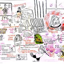 Mi proyecto del curso: Sketchnoting: comunícate con notas visuales. Apuntes sobre la paradoja Kominsky del podcast Conversacomix . Un progetto di Illustrazione tradizionale, Creatività, Disegno, Comunicazione, Management, produttività e Business di soniagonzalezv5 - 15.01.2024