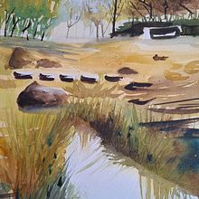 Mi proyecto del curso: Paisajes naturales en acuarela. Fine Arts, Painting, and Watercolor Painting project by Soriana Montiel - 01.15.2024