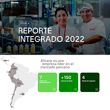 Alicorp Memoria Anual 2022. Un proyecto de Desarrollo Web, Diseño Web y Programación de Victor Alonso Pérez Lupú - 25.11.2023