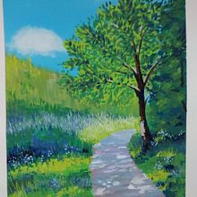 Mon projet du cours : Initiation à la peinture de paysages à la gouache. Artes plásticas, Pintura, Ilustração naturalista, e Pintura guache projeto de Johanne Kirouac - 15.01.2024
