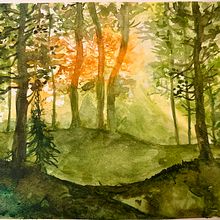 Mi proyecto del curso: Paisajes de ensueño con acuarela: plasma la luz Ein Projekt aus dem Bereich Malerei und Aquarellmalerei von Ana Lopez Castro - 16.01.2024