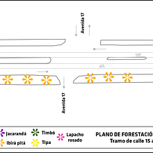 Proyecto de Forestación de Avenida 2, ciudad de Mercedes, Bs As, Argentina. Information Design project by Macarena Pocaressi - 08.02.2023