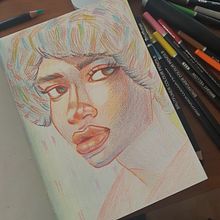 My project for course: Vibrant Portrait Drawing with Colored Pencils. Drawing, Portrait Drawing, Sketchbook, and Colored Pencil Drawing project by edaelbirsimsek - 01.16.2024