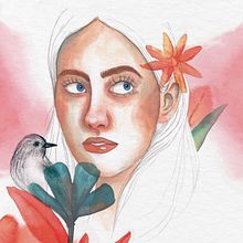 Mi proyecto del curso: Retrato ilustrado en acuarela. Traditional illustration, Fine Arts, Painting, Drawing, Watercolor Painting, Portrait Drawing, and Artistic Drawing project by Margarita Plata - 01.16.2024