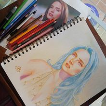 Mi proyecto del curso: Dibujo de retratos llamativos con lápices de colores. Drawing, Portrait Drawing, Sketchbook, and Colored Pencil Drawing project by Luis SAENZ - 01.17.2024