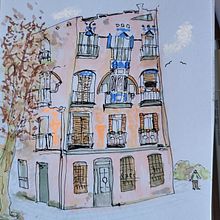 Mi proyecto del curso: Dibujo arquitectónico expresivo con marcadores de colores. Een project van  Schetsen,  Tekening,  Architecturale illustratie, Sketchbook y  Illustratie met inkt van Joan Ignasi - 17.01.2024