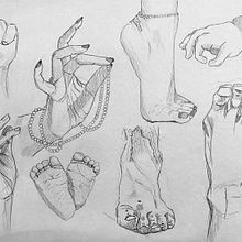 DA- Anatomia peus i mans. Pencil Drawing, Realistic Drawing, Artistic Drawing, Drawing, and Figure Drawing project by yaiza alcalá mateo - 01.17.2024