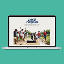 Website UNICEF Emergency Project. Un proyecto de Diseño Web, Br e ing e Identidad de Dennis Guerrero - 18.01.2024