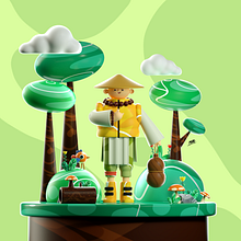 Mi proyecto del curso: Diseño de criaturas divertidas con Cinema 4D. Un proyecto de 3D e Ilustración animada de Abad Ponce Morales - 27.09.2023