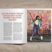 Roller Skating is back in Fashion. Projekt z dziedziny Ilustracja w, dawnicza, Trad, c, jna ilustracja i Malowanie akwarelą użytkownika Marisol Ormanns - 18.01.2024