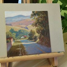 Mein Abschlussprojekt für den Kurs: Landschaftsmalerei in Öl: die Kraft des Lichts. Un progetto di Illustrazione tradizionale, Belle arti, Disegno a matita, Pittura ad olio e Illustrazione naturalistica di Victoria Guggenberger - 18.01.2024