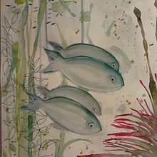 Mon projet du cours : Illustration d'univers marins à l'aquarelle. Traditional illustration, Painting, Watercolor Painting, and Naturalistic Illustration project by Lilie Lafée - 01.17.2024