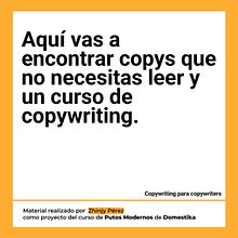 Mi proyecto del curso: Copywriting para copywriters. Un proyecto de Publicidad, Cop, writing, Stor, telling y Comunicación de Zhinjy Perez - 18.01.2024