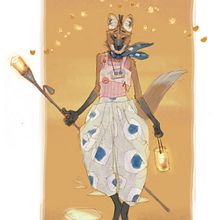 My project for course: Anthropomorphic Character Creation. Un proyecto de Ilustración tradicional, Diseño de personajes, Dibujo, Ilustración digital y Pintura a la acuarela de elliot - 15.01.2024
