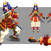 Kishi, the cyber samurai. Character Design, and Digital Illustration project by Jose Ramirez - 01.19.2024