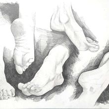 DA- anatomía. Pencil Drawing, and Figure Drawing project by Carla Ortiz Lopez - 01.19.2024